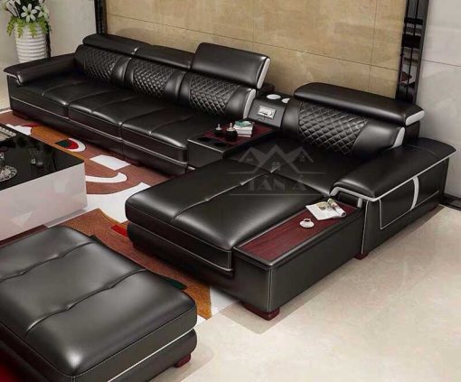 ghế sofa da phòng khách đẹp hiện đại