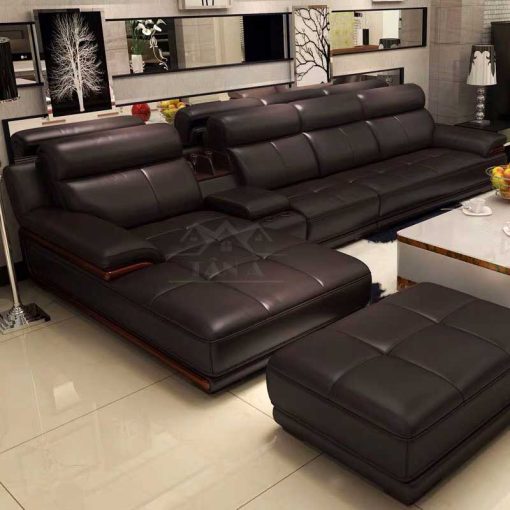 ghế sofa da hàn quốc giá rẻ, sofa phòng khách chung cư đẹp hiện đại