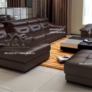bộ bàn ghế sofa da phòng khách đẹp hiện đại