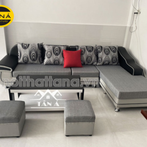 Sofa Vải Bố Góc L Cho Chung Cư Nhỏ Gọn T01