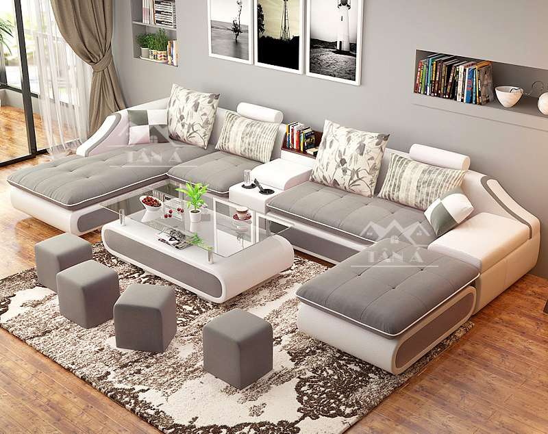 bộ bàn ghế sofa vải bố giá rẻ, sofa đẹp cho phòng khách chung cư