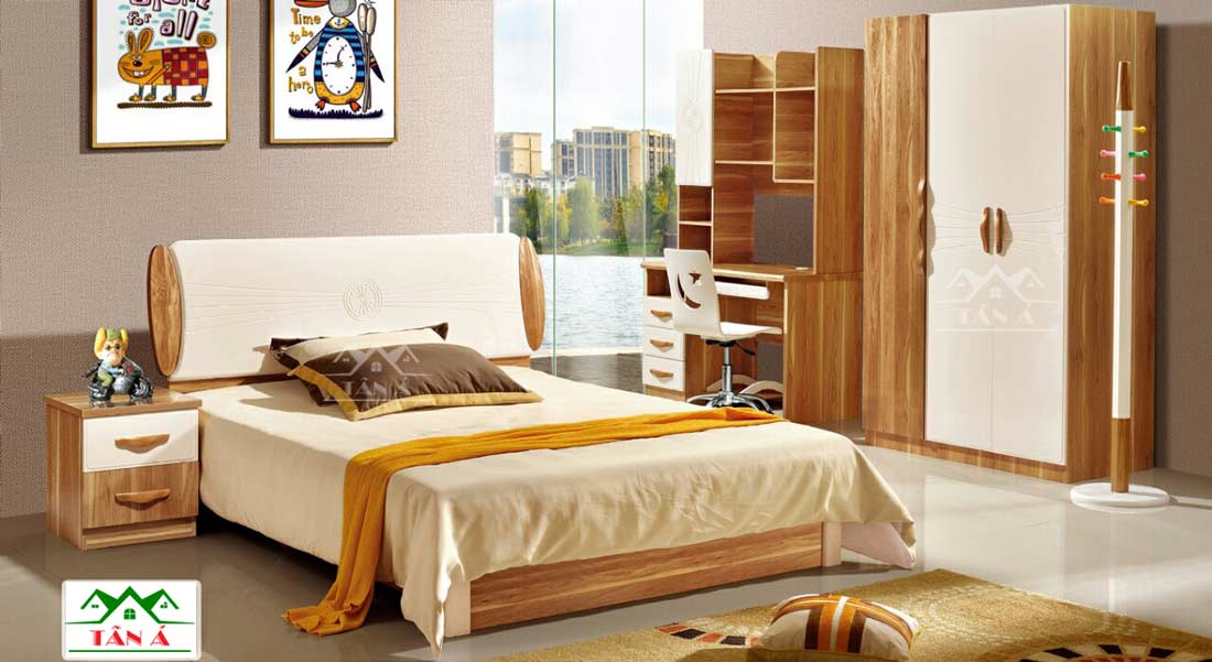Giường tủ gỗ công nghiệp dành cho trẻ em