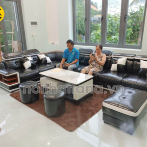 Sofa Da Góc Lớn Cao Cấp Q09 Cho Phòng Khách Rộng