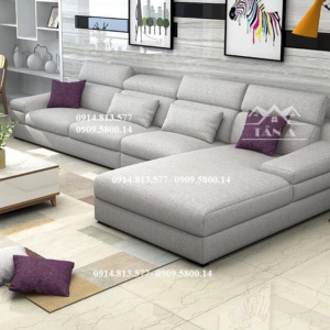 Sofa da phòng khách màu xám