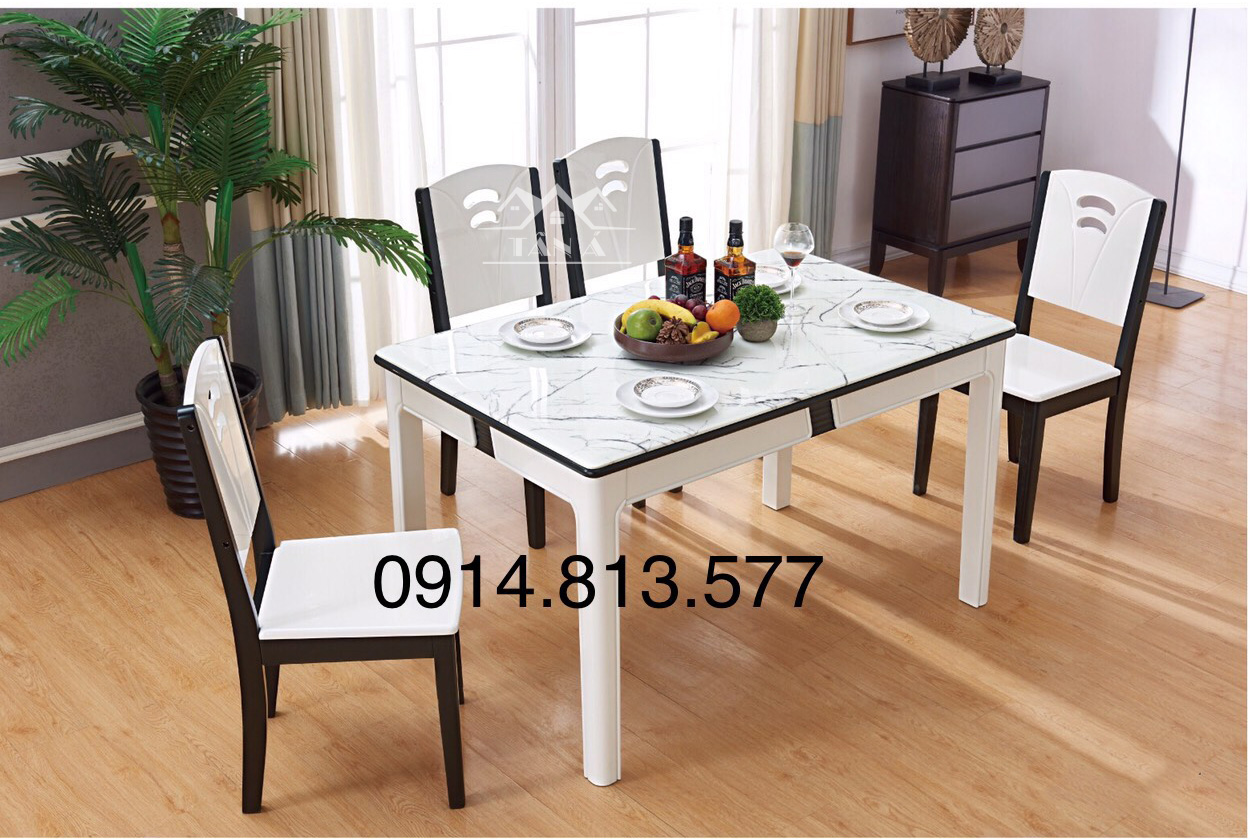 bộ bàn ăn mặt đá 4,6,8 ghế giá rẻ, bàn ăn nhập khẩu