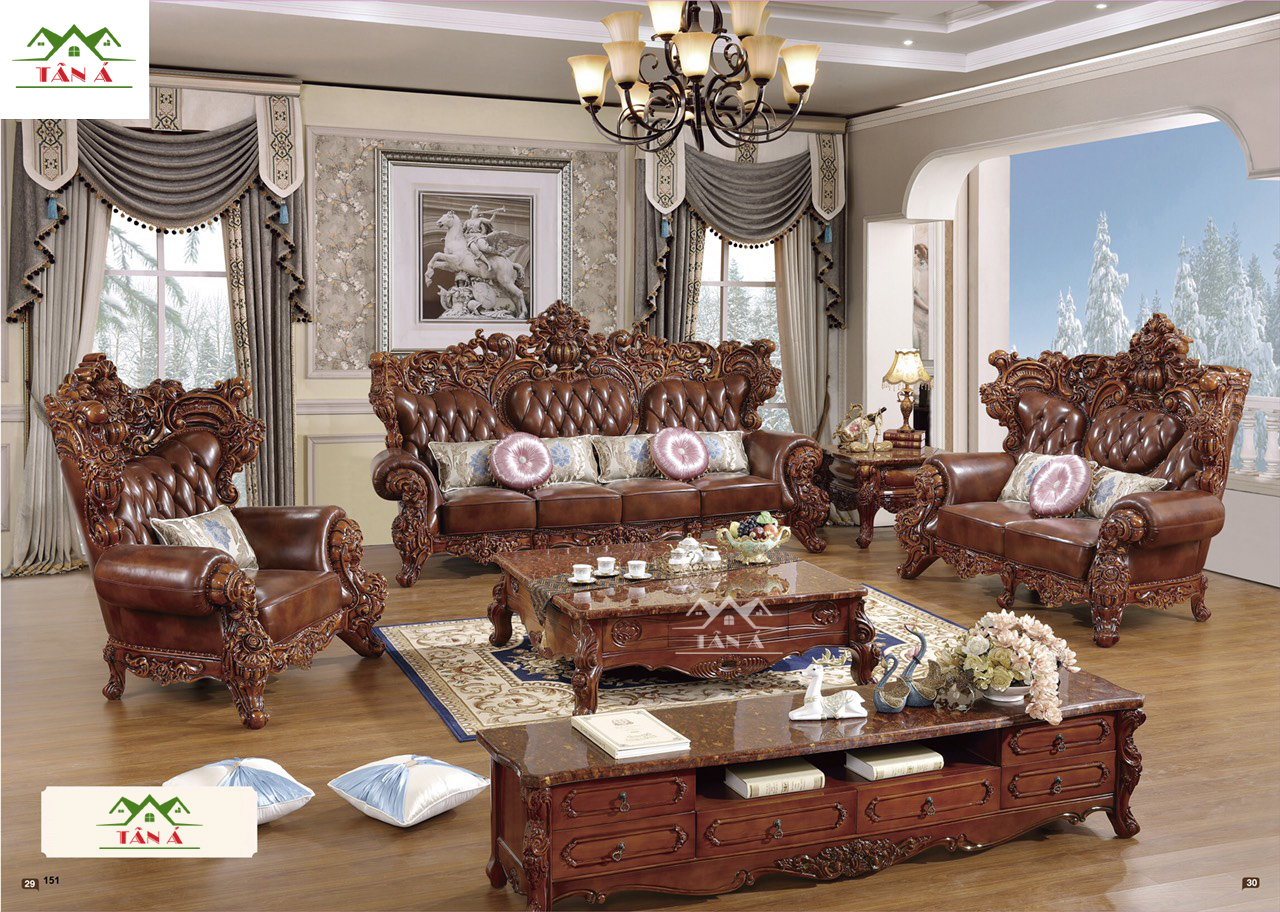 mẫu sofa tân cổ điển đẹp, Bộ bàn ghế sofa tân cổ điển đẹp hàng nhập khẩu đài loan malaysia giá rẻ tphcm