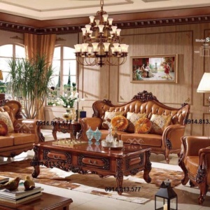 mẫu sofa tân cổ điển đẹp, bàn ghế sofa phòng khách tân cổ điển giá rẻ