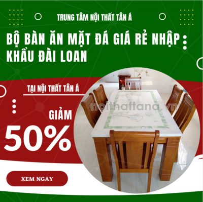 Bộ bàn ăn mặt đá giá rẻ nhập khẩu đài loan