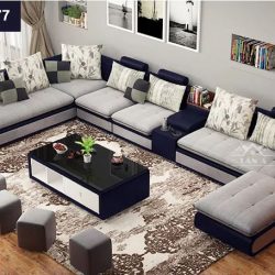 Sofa vải Nỉ Bố góc L giá rẻ
