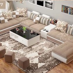 mẫu ghế Sofa vải Nỉ Bố góc L giá rẻ cho phòng khách chung cư nhỏ đẹp hiện đại