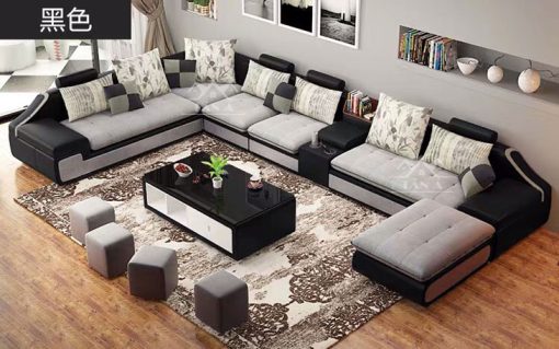 mẫu ghế Sofa vải Nỉ Bố góc L giá rẻ cho phòng khách chung cư nhỏ đẹp hiện đại