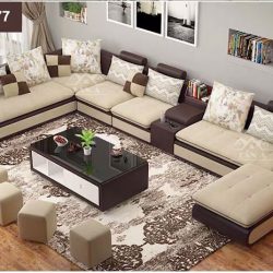 Sofa vải Nỉ Bố góc L giá rẻ