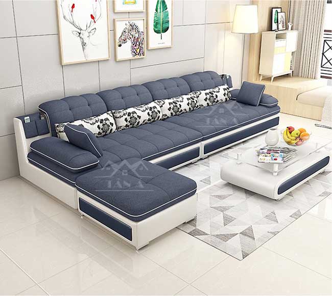 các mẫu ghế Sofa Vải nỉ bố phòng khách Góc L giá rẻ cho phòng khách căn hộ chung cư hiện đại