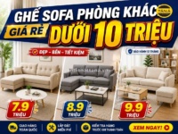 Ghế sofa phòng khách giá rẻ dưới 10 triệu