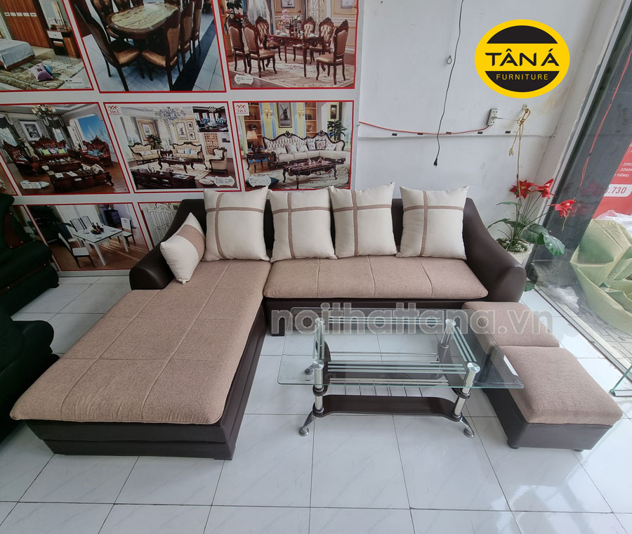 mẫu ghế sofa vải bố hiện đại