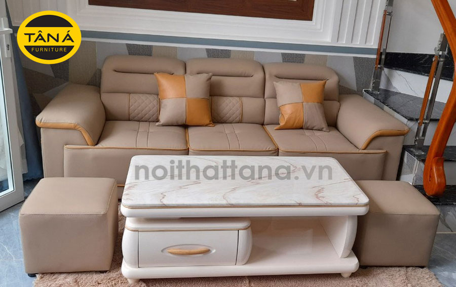 Ghế sofa da cho chung cư giá rẻ đẹp hiện đại