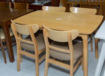 bộ bàn ăn mango 4 ghế mặt gỗ giá rẻ tphcm