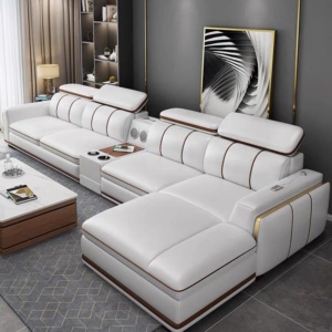 mẫu bàn ghế sofa da đẹp giá rẻ cho phòng khách căn hộ chung cư nhỏ đẹp hiện đại góc l