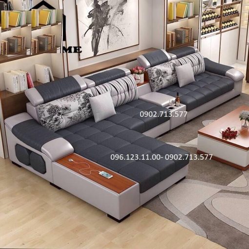 mẫu bàn ghế sofa vải nỉ bố nhung đẹp giá rẻ cho phòng khách căn hộ chung cư nhỏ đẹp hiện đại