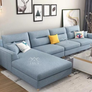 mẫu ghế sofa vải đẹp giá rẻ cho phòng khách căn hộ chung cư nhỏ đẹp hiện đại góc l