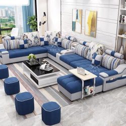 mẫu ghế sofa vải nỉ nhung đẹp giá rẻ cho phòng khách căn hộ chung cư nhỏ đẹp hiện đại