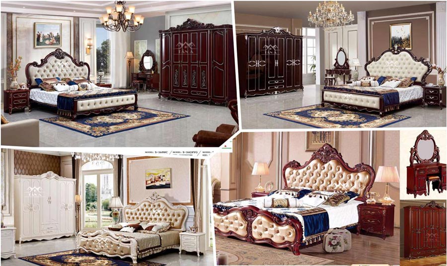 Giường ngủ bạc liêu, mẫu bộ giường tủ Tân Cổ Điển đẹp gỗ công nghiệp nhập khẩu đài loan