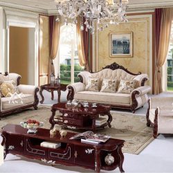 bộ bàn ghế Sofa Tân Cổ Điển đẹp Cao Cấp Nhập khẩu đài loan, sofa da nhập khẩu giá rẻ