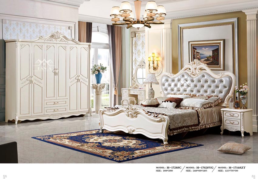 combo bộ giường tủ gỗ công nghiệp, giường ngủ tân cổ điển màu trắng nhập khẩu đài loan giá rẻ tại tphcm