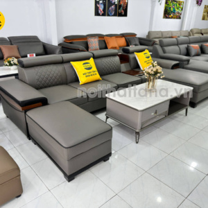 Sofa Da Cao Cấp H06 Góc L Cho Phòng Khách Hiện Đại