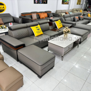 Sofa Da Cao Cấp H06 Góc L Cho Phòng Khách Hiện Đại