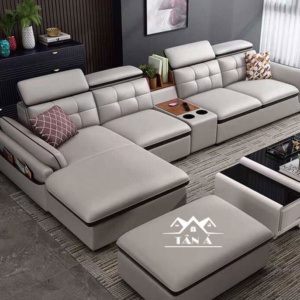 mẫu bàn ghế sofa da đẹp giá rẻ cho phòng khách căn hộ chung cư nhỏ đẹp hiện đại góc l