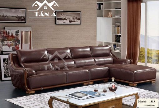 ghế sofa da bò nhập khẩu malaysia, sofa phòng khách cao cấp góc L đẹp hiện đại