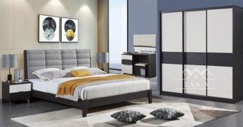 mẫu giường tủ phòng ngủ giá rẻ đẹp hiện đại nhập khẩu đài loan, giường ngủ gỗ công nghiệp gỗ sồi