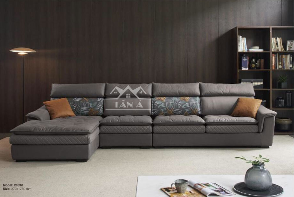 Mẫu ghế sofa vải giả da siêu đẹp siêu sang trọng