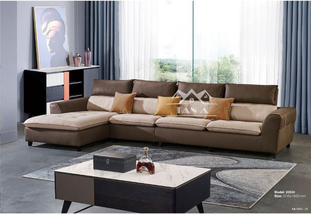 sofa vải bố nhập khẩu, sofa phòng khách đẹp hiện đại tại tphcm,