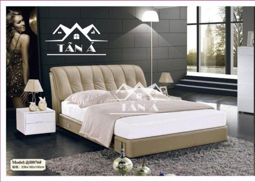 Giường ngủ bọc da giá rẻ đẹp hiện đại, giường ngủ nhập khẩu đài loan