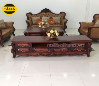 Kệ Tivi Gỗ Đài Hương Tân Cổ Điển Nhập Khẩu KT24