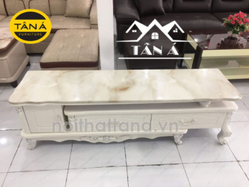 Kệ Tivi Gỗ Mặt Đá Tân Cổ Điển KT21