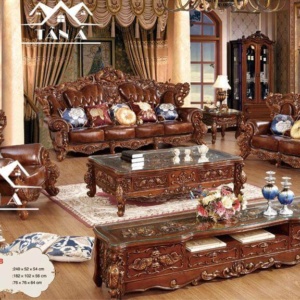 Sofa Da Bò Tân Cổ Điển TA-6101B Nhập Khẩu Đài Loan