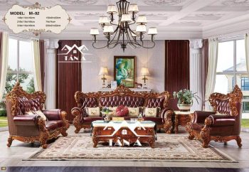 Sofa Da Bò Tân Cổ Điển TA-M92 Nhập Khẩu Đài Loan
