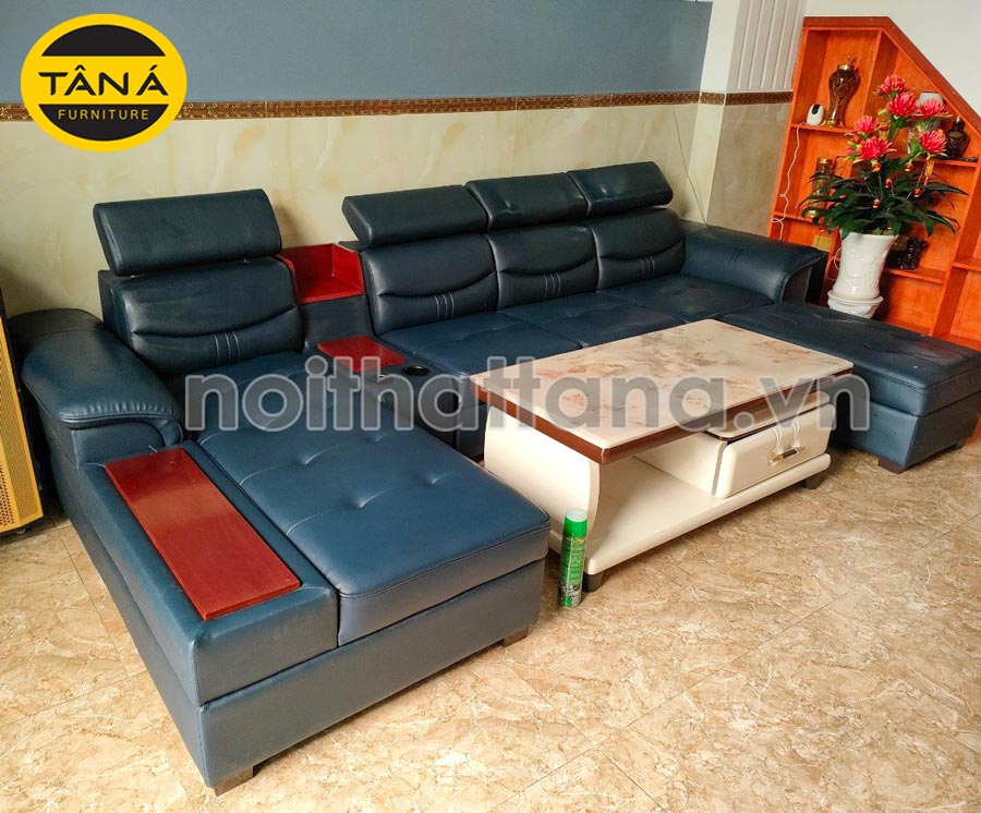 mẫu Sofa da phòng khách hiện đại N17