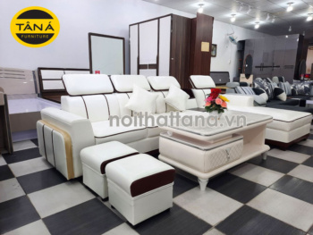 Sofa da phòng khách N33 cao cấp góc chữ L