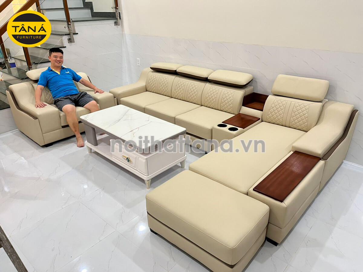 Bộ ghế sofa phòng khách đẹp hiện đại N31-D góc L