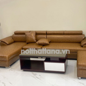 ghế sofa gục xéo H05 da cao cấp góc L hiện đại