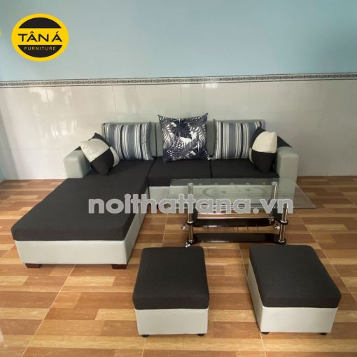 Sofa Vải Bố Góc L Giá Rẻ HV06