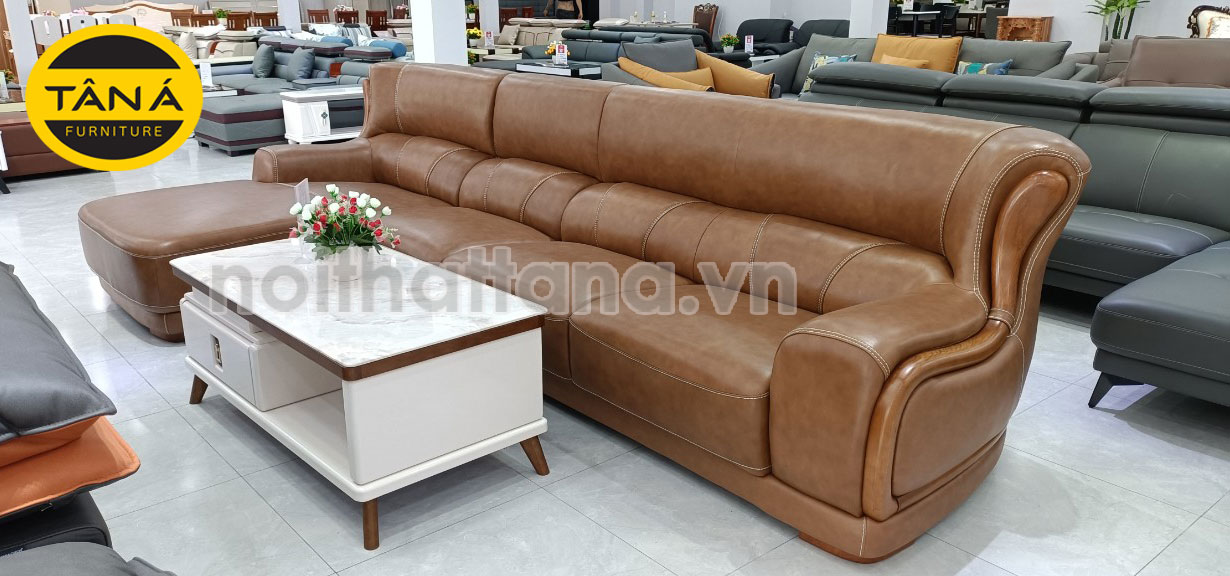 ghế sofa da thật nhập khẩu Malaysia, sofa căn hộ phòng khách chung cư