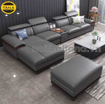 Sofa Da Cao Cấp H06 Góc L Cho Phòng Khách Hiện Đại