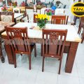 Bộ Bàn Ăn 6 Ghế Gỗ Sồi Hiện Đại BA42