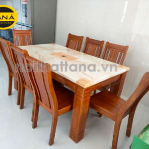 Bộ Bàn Ăn 6 Ghế Gỗ Sồi Hiện Đại BA42