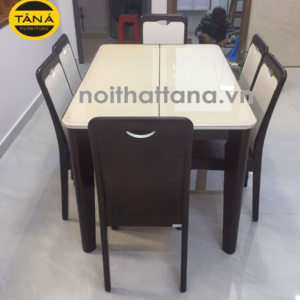 Bộ Bàn Ăn Mặt Kính 6 Ghế BA-C3
